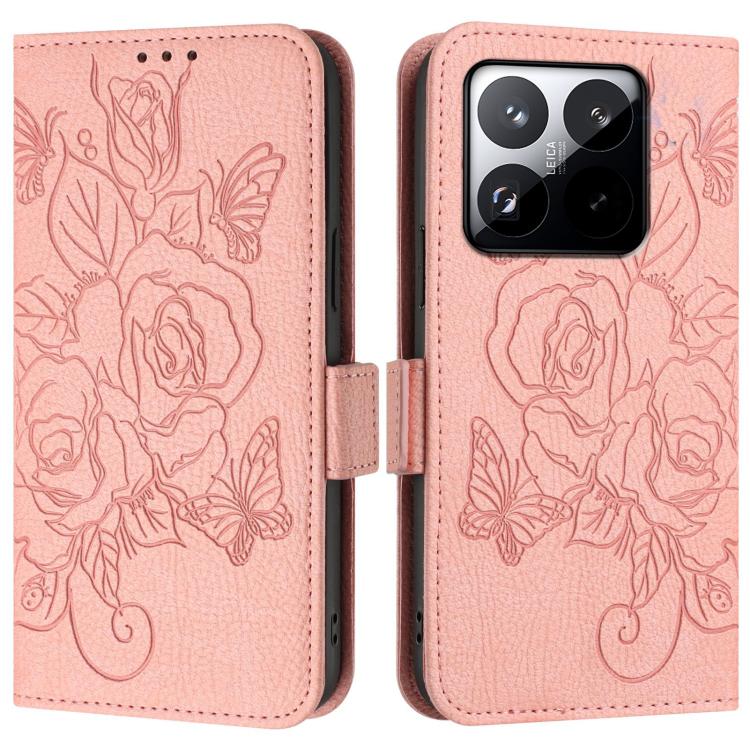 For Xiaomi 15T 5G Embossed Rose RFID Anti-theft Leather Phone Case