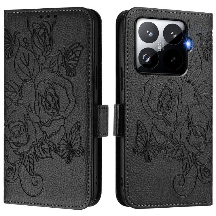 For Xiaomi 15T Pro 5G Embossed Rose RFID Anti-theft Leather Phone Case