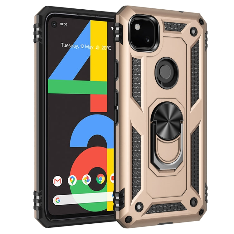 For Google Pixel 4a Shockproof TPU + PC Protective Case with 360 Degree Rotating Holder