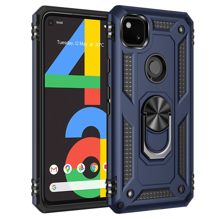 For Google Pixel 4a Shockproof TPU + PC Protective Case with 360 Degree Rotating Holder