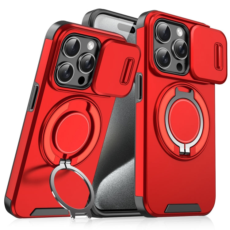 For iPhone 15 Pro Sliding Camshield Ring Holder Phone Case
