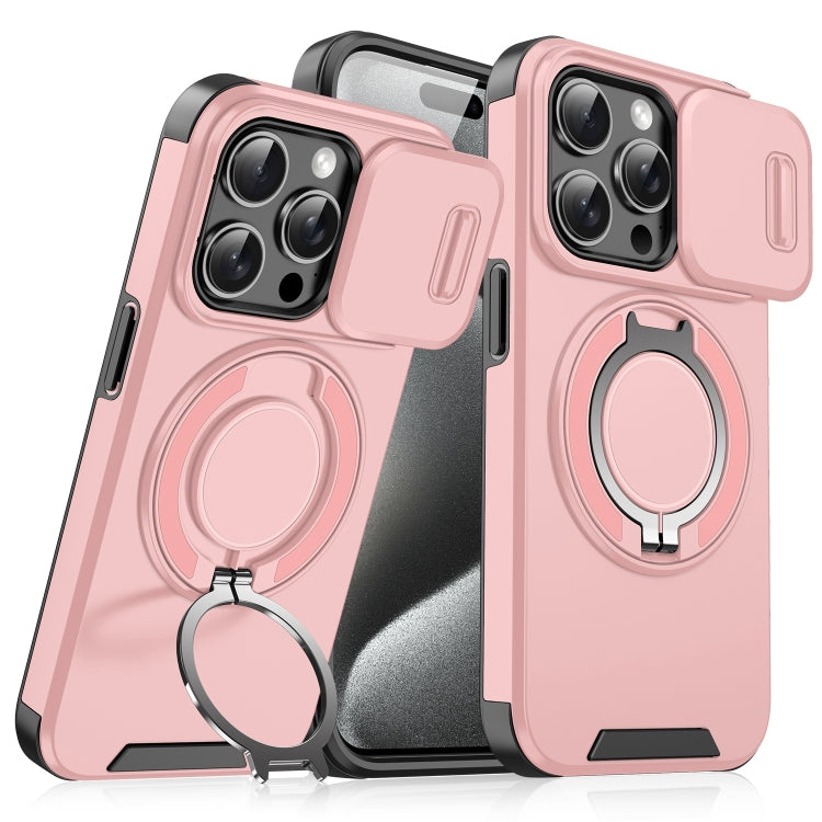 For iPhone 15 Pro Sliding Camshield Ring Holder Phone Case