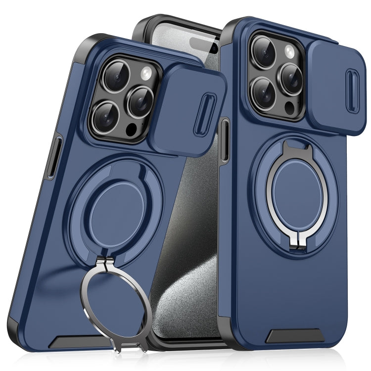 For iPhone 15 Pro Sliding Camshield Ring Holder Phone Case