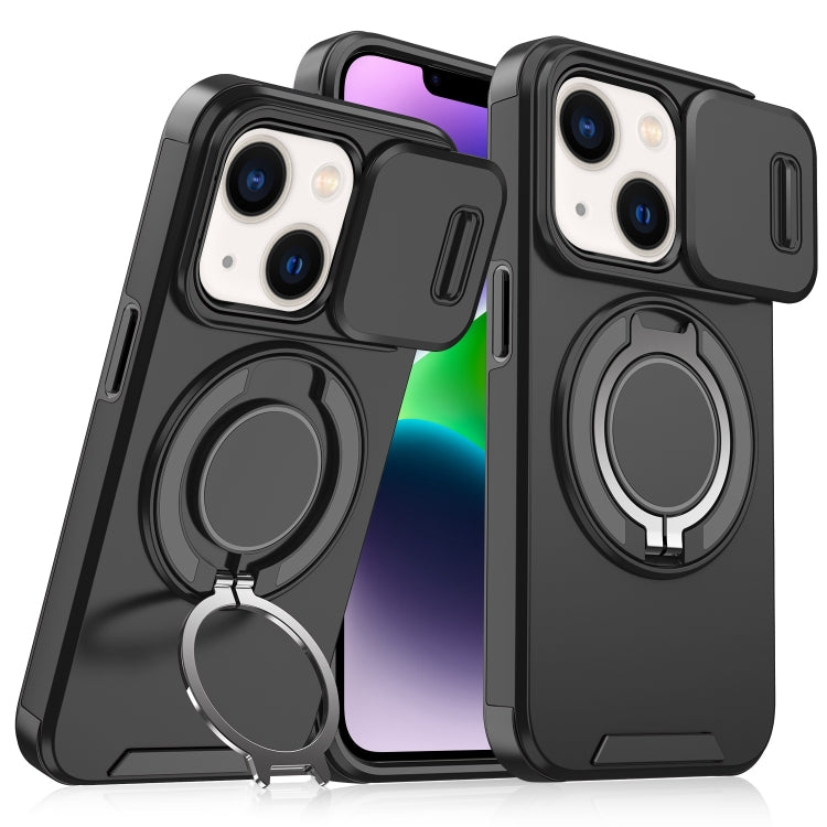 For iPhone 14 Sliding Camshield Ring Holder Phone Case