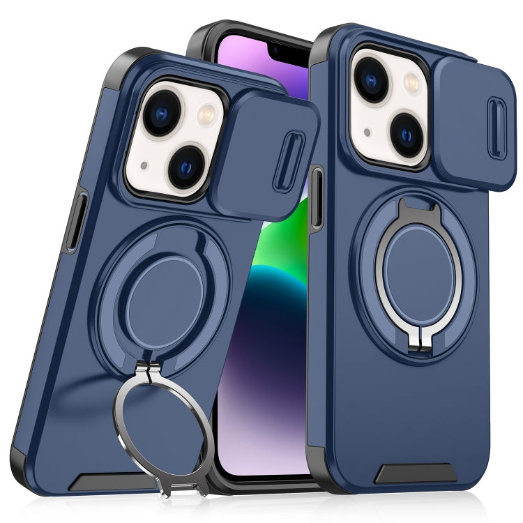 For iPhone 14 Sliding Camshield Ring Holder Phone Case