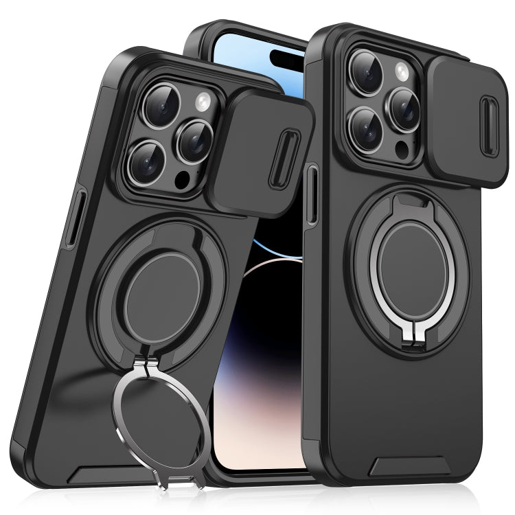 For iPhone 14 Pro Sliding Camshield Ring Holder Phone Case