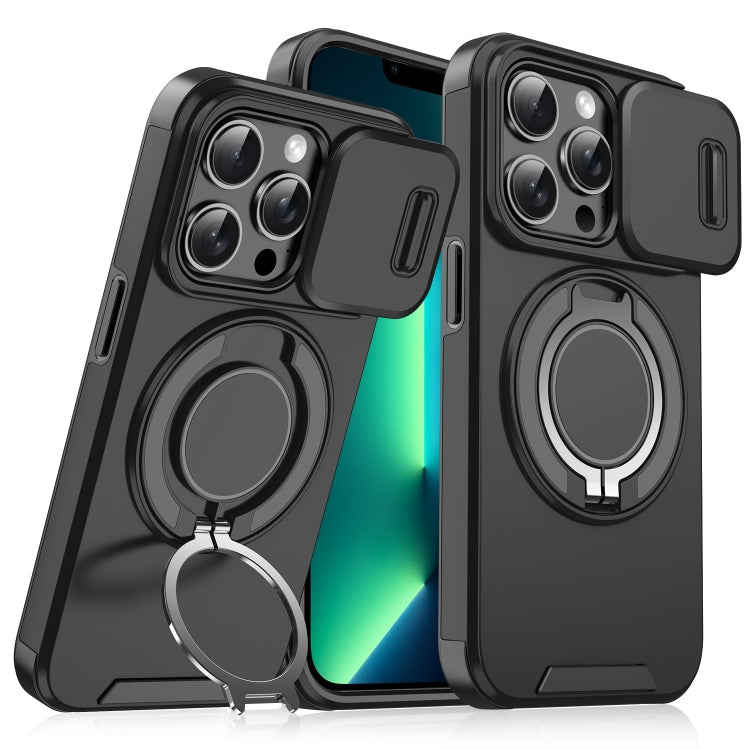 For iPhone 13 Pro Max Sliding Camshield Ring Holder Phone Case