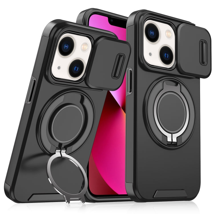 For iPhone 13 Sliding Camshield Ring Holder Phone Case
