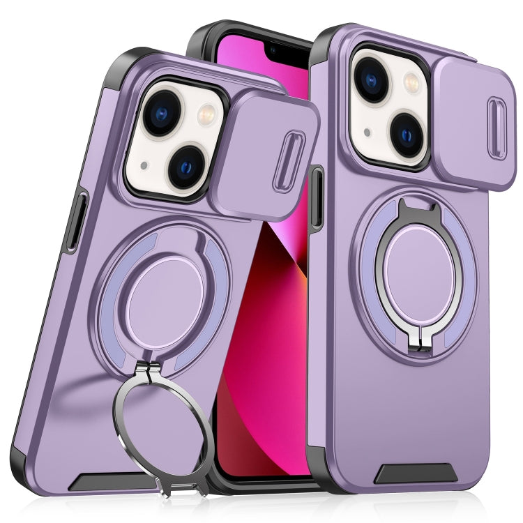 For iPhone 13 Sliding Camshield Ring Holder Phone Case