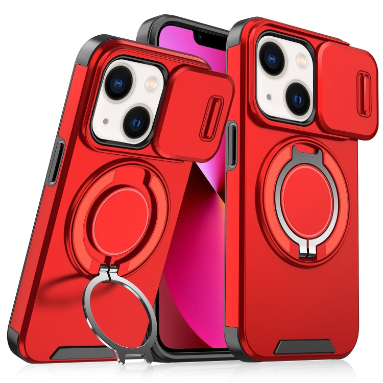 For iPhone 13 Sliding Camshield Ring Holder Phone Case