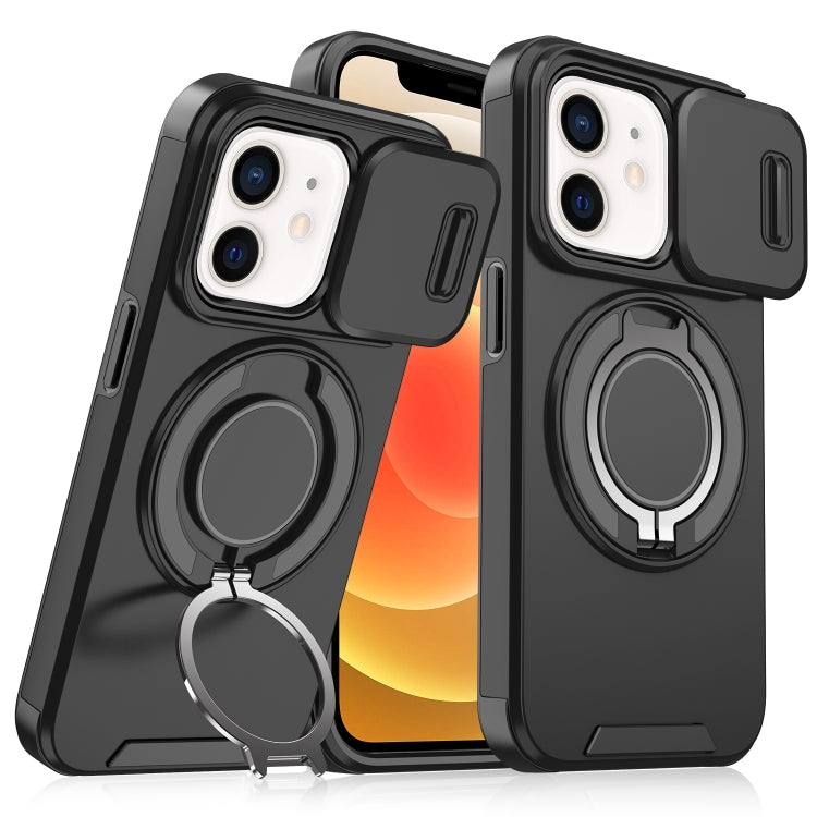 For iPhone 12 Sliding Camshield Ring Holder Phone Case