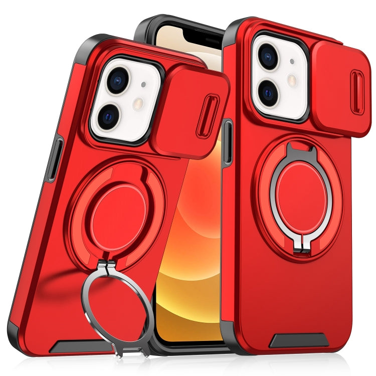 For iPhone 12 Sliding Camshield Ring Holder Phone Case