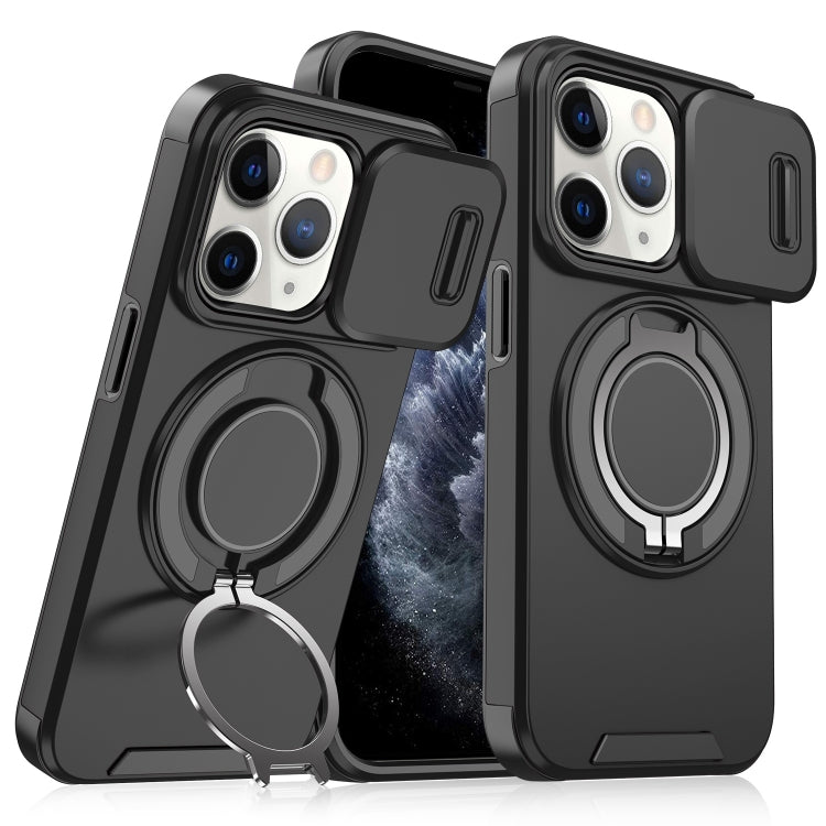 For iPhone 11 Pro Max Sliding Camshield Ring Holder Phone Case