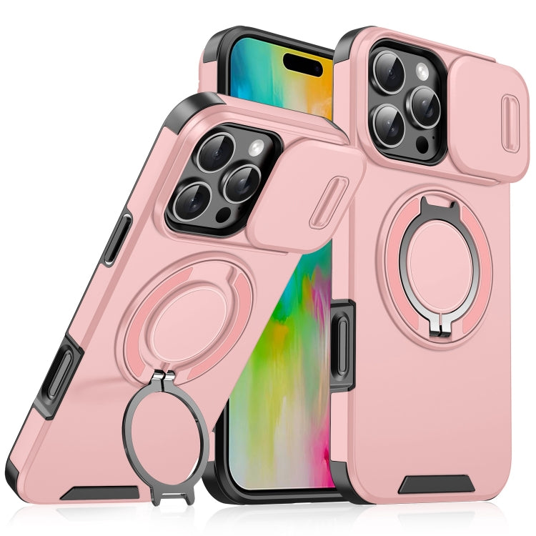 For iPhone 16 Pro Max Sliding Camshield Ring Holder Phone Case