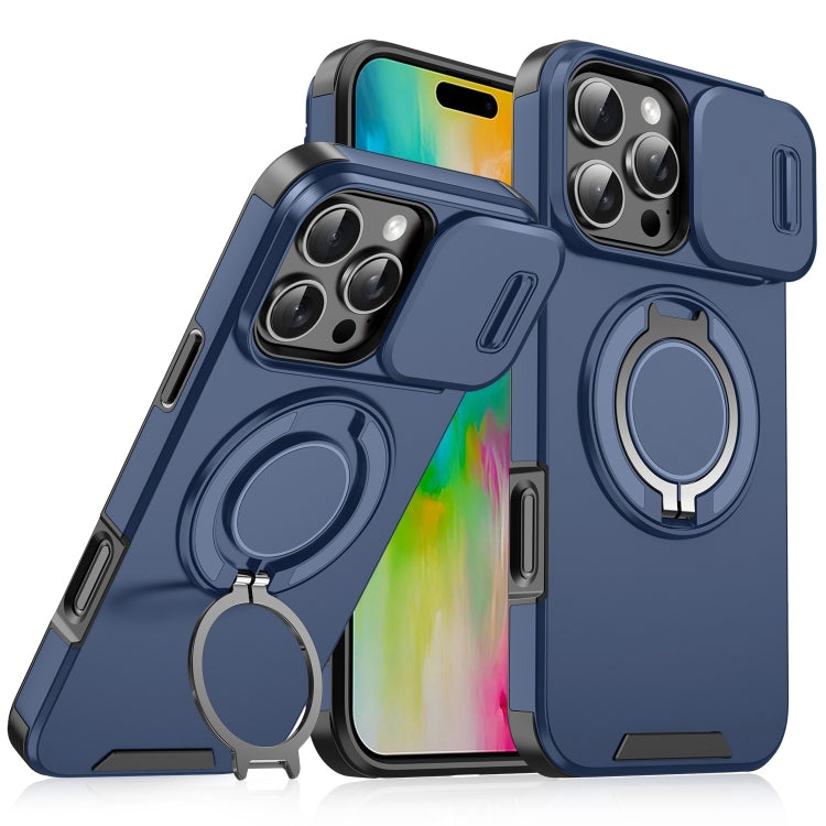 For iPhone 16 Pro Sliding Camshield Ring Holder Phone Case