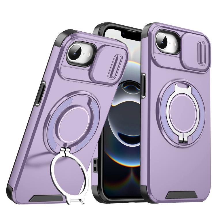 For iPhone 17e / 16e Sliding Camshield Ring Holder Phone Case