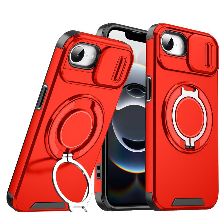 For iPhone 17e / 16e Sliding Camshield Ring Holder Phone Case