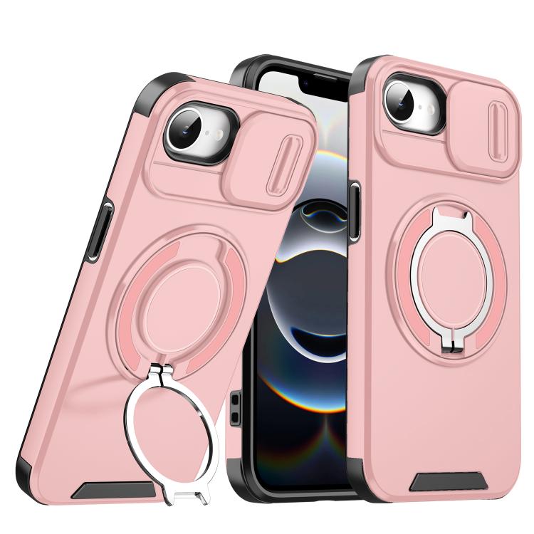 For iPhone 17e / 16e Sliding Camshield Ring Holder Phone Case