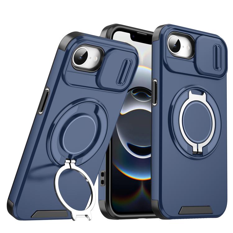 For iPhone 17e / 16e Sliding Camshield Ring Holder Phone Case