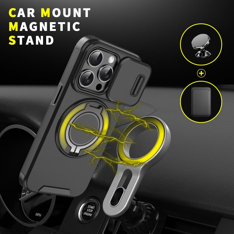 For iPhone 17e / 16e Sliding Camshield Ring Holder Phone Case