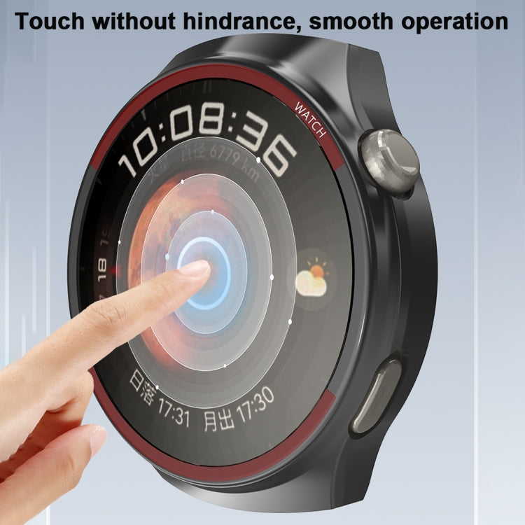 For Huawei Watch 4 Pro Hollow PC Watch Protective Case - Black