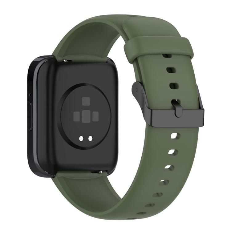 For SKG V9 Pro Solid Color Black Buckle Liquid Silicone Watch Band