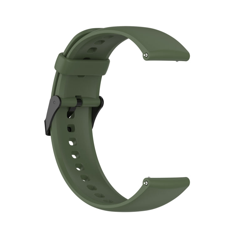 For SKG V9 Pro Solid Color Black Buckle Liquid Silicone Watch Band