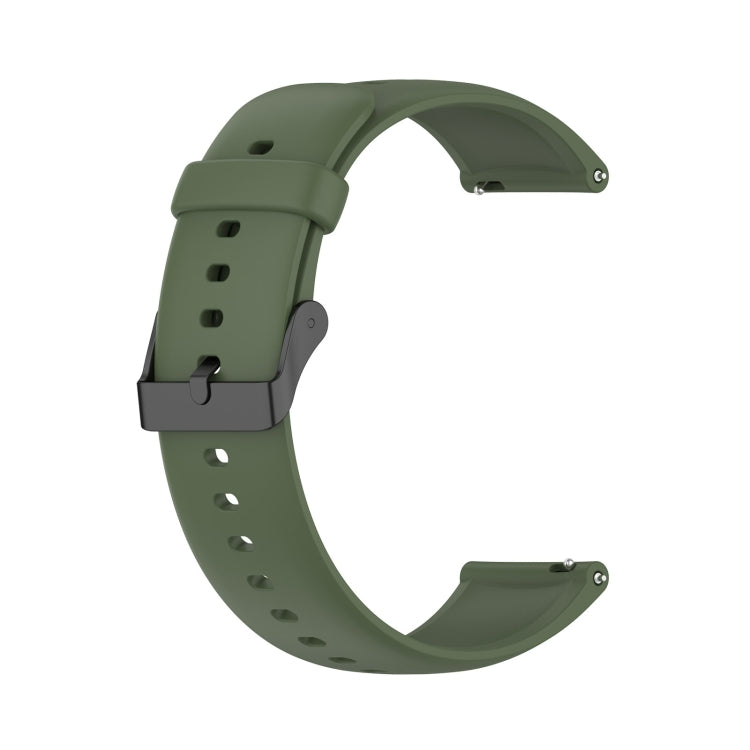 For SKG V9 Pro Solid Color Black Buckle Liquid Silicone Watch Band