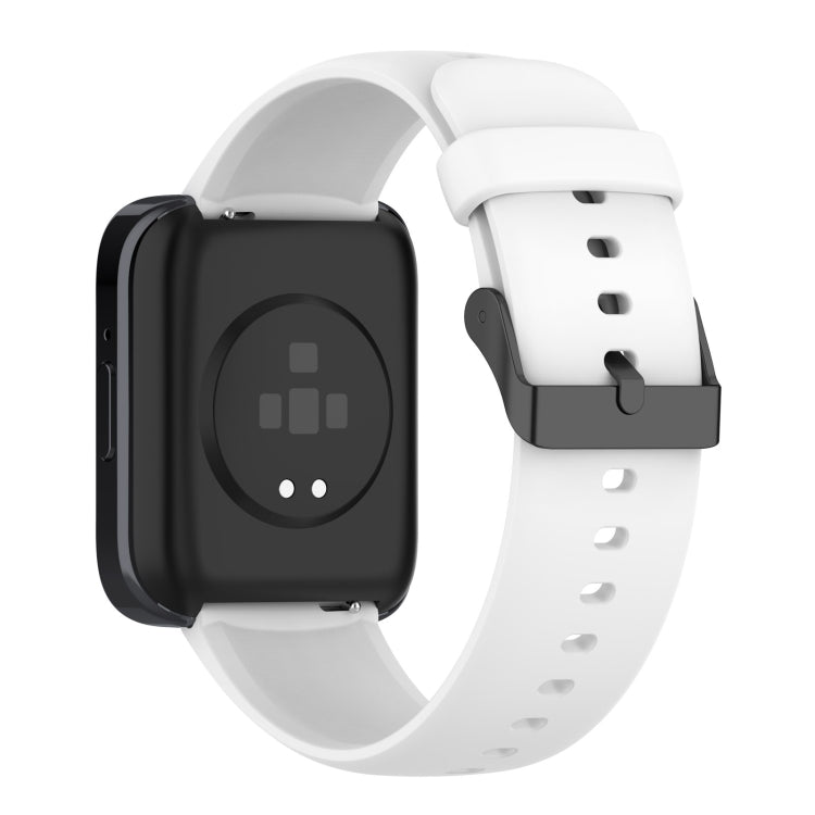 For SKG V9 Pro Solid Color Black Buckle Liquid Silicone Watch Band