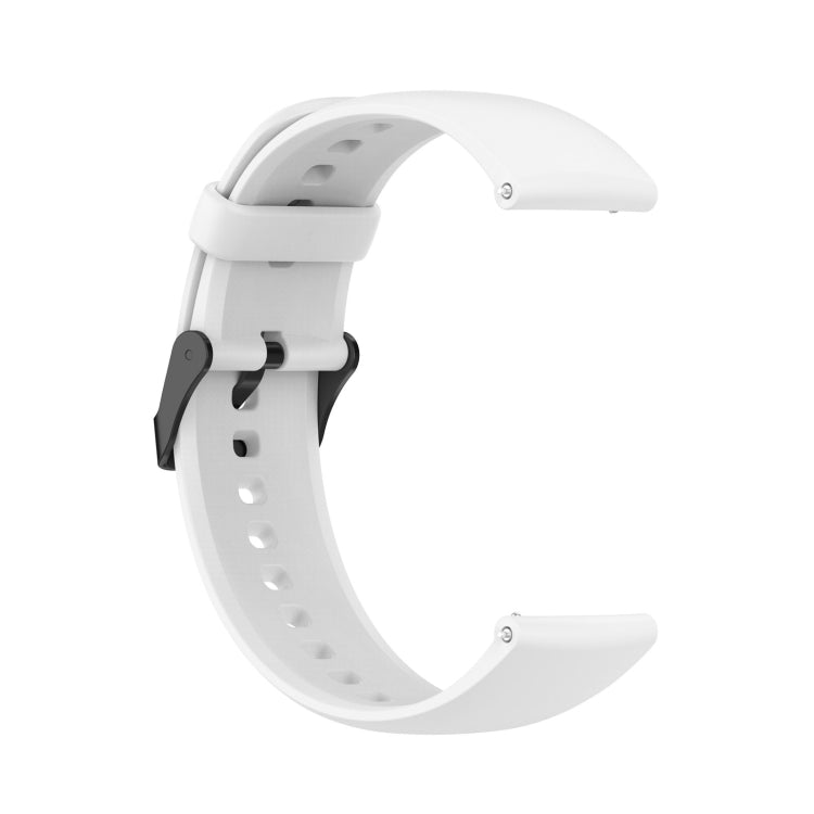 For SKG V9 Pro Solid Color Black Buckle Liquid Silicone Watch Band