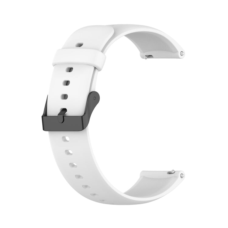 For SKG V9 Pro Solid Color Black Buckle Liquid Silicone Watch Band