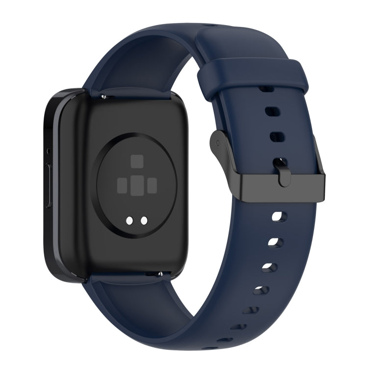 For SKG V9 Pro Solid Color Black Buckle Liquid Silicone Watch Band