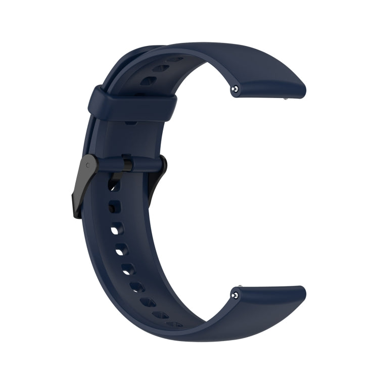 For SKG V9 Pro Solid Color Black Buckle Liquid Silicone Watch Band