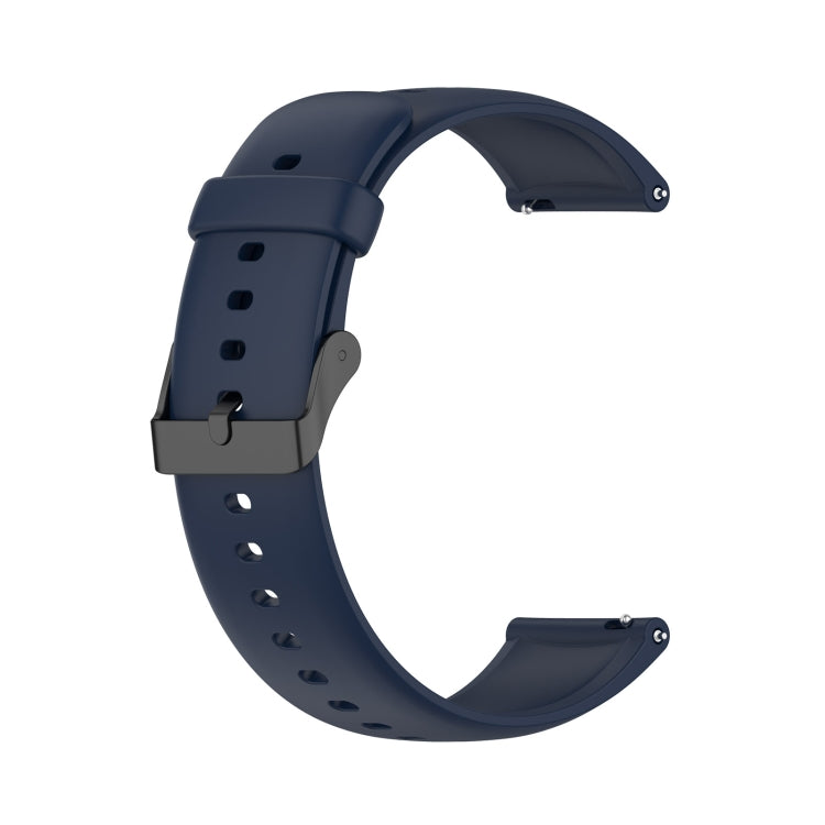 For SKG V9 Pro Solid Color Black Buckle Liquid Silicone Watch Band