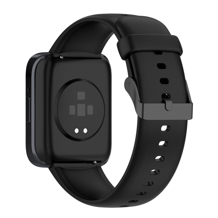 For SKG V9 Pro Solid Color Black Buckle Liquid Silicone Watch Band