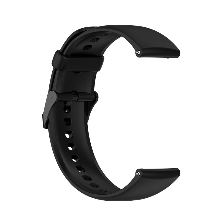 For SKG V9 Pro Solid Color Black Buckle Liquid Silicone Watch Band