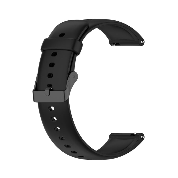 For SKG V9 Pro Solid Color Black Buckle Liquid Silicone Watch Band
