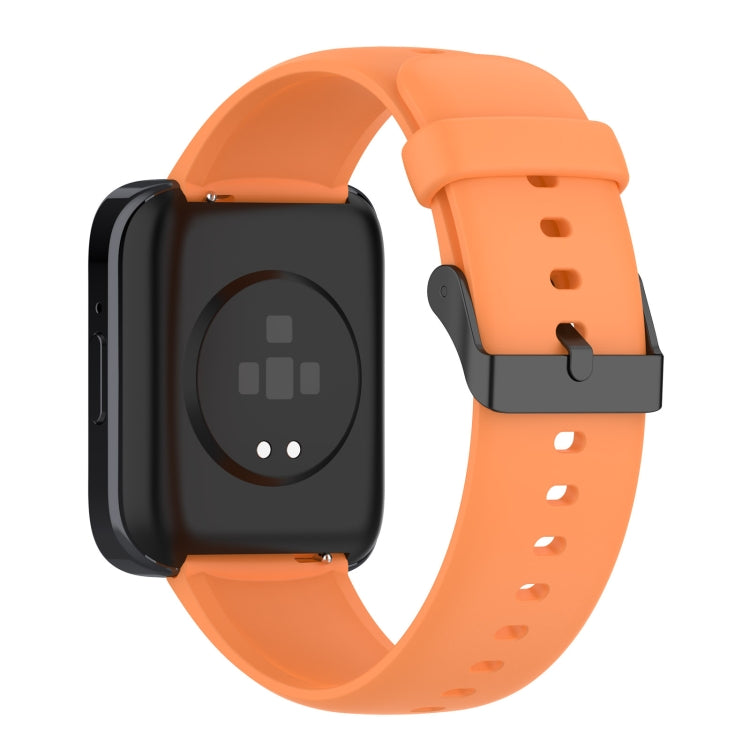 For SKG V9 Pro Solid Color Black Buckle Liquid Silicone Watch Band