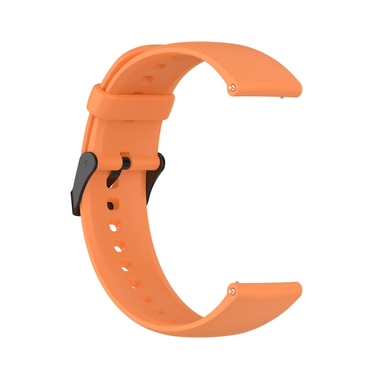 For SKG V9 Pro Solid Color Black Buckle Liquid Silicone Watch Band