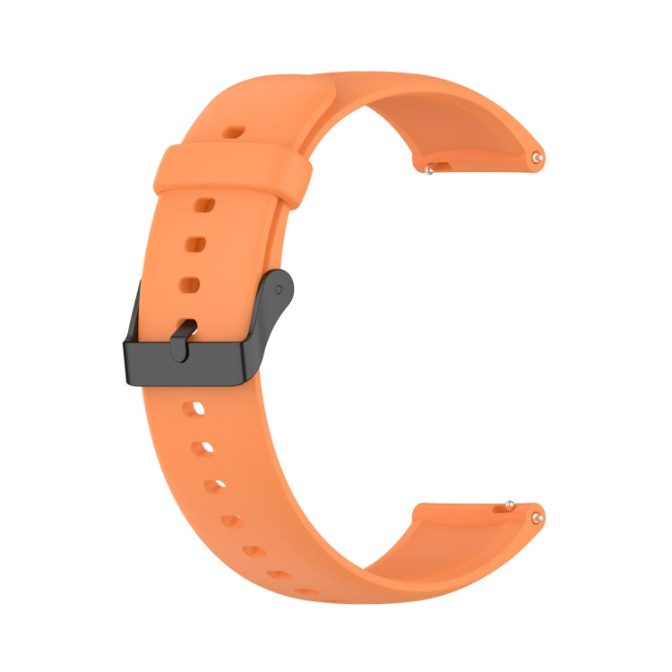 For SKG V9 Pro Solid Color Black Buckle Liquid Silicone Watch Band
