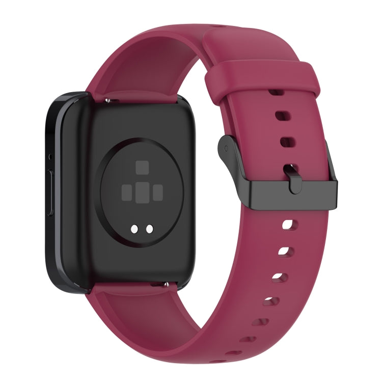 For SKG V9 Pro Solid Color Black Buckle Liquid Silicone Watch Band