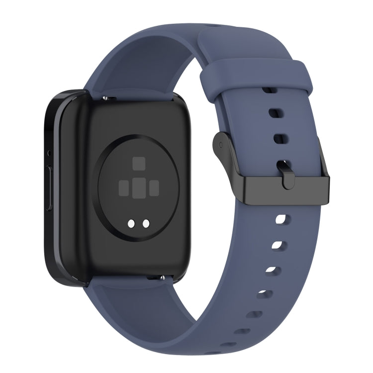 For SKG V9 Pro Solid Color Black Buckle Liquid Silicone Watch Band