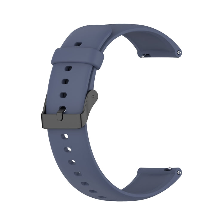 For SKG V9 Pro Solid Color Black Buckle Liquid Silicone Watch Band