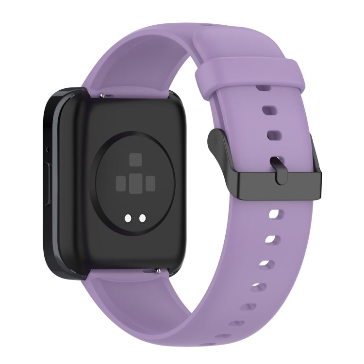For SKG V9 Pro Solid Color Black Buckle Liquid Silicone Watch Band