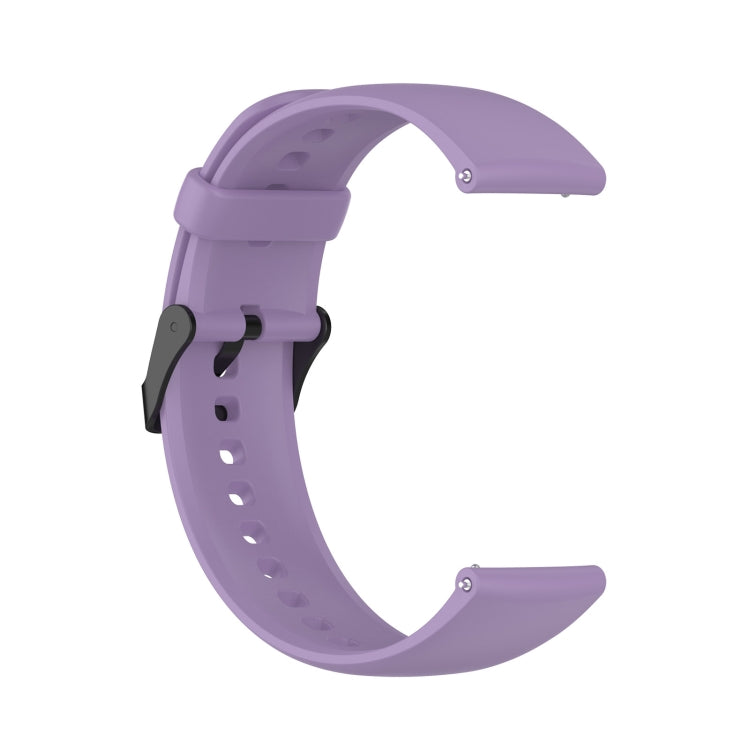 For SKG V9 Pro Solid Color Black Buckle Liquid Silicone Watch Band