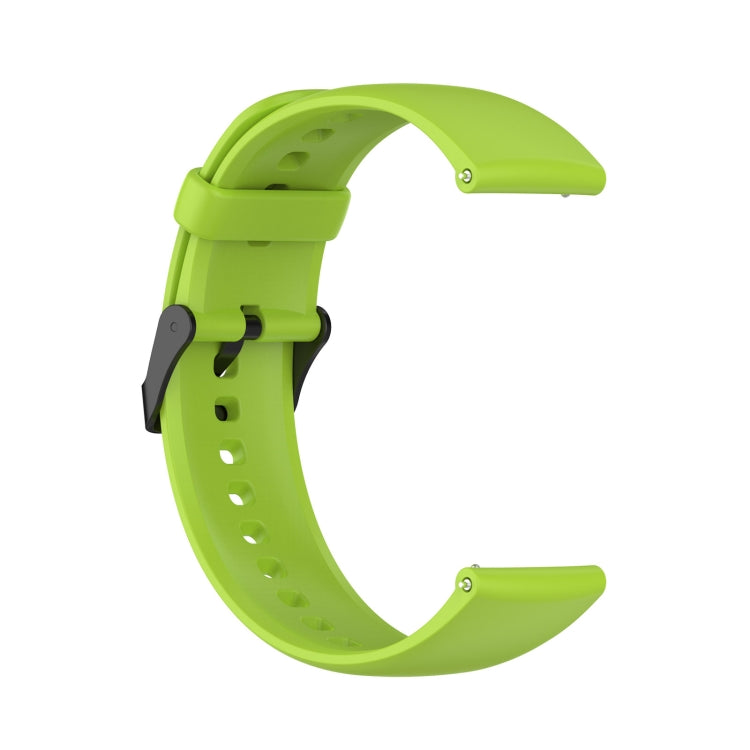 For SKG V9 Pro Solid Color Black Buckle Liquid Silicone Watch Band
