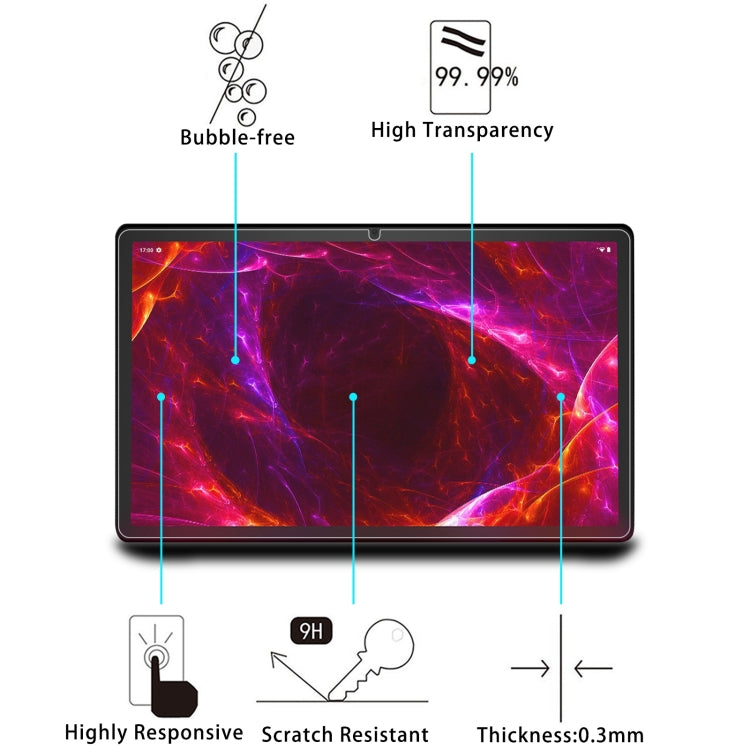For AOCWEI X800 / DMOAO D11 11.0 2pcs 9H 0.3mm Explosion-proof Tempered Glass Film