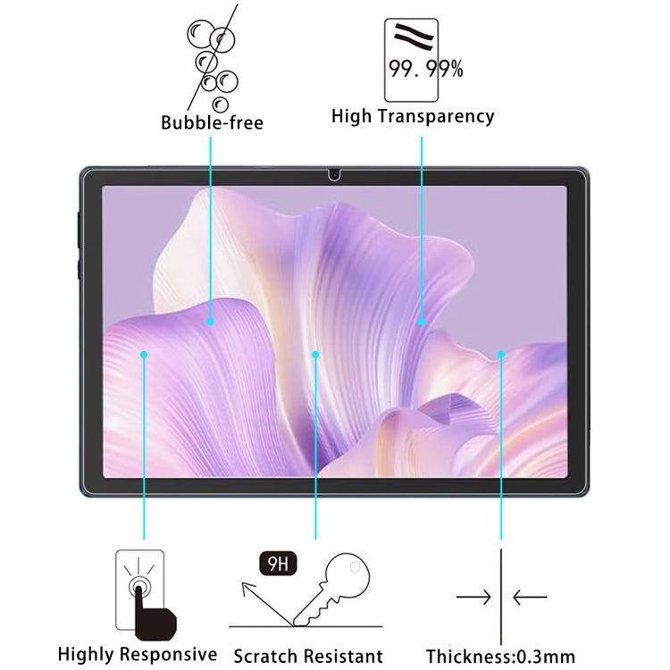 For HiGrace C107 10.1 2pcs 9H 0.3mm Explosion-proof Tempered Glass Film