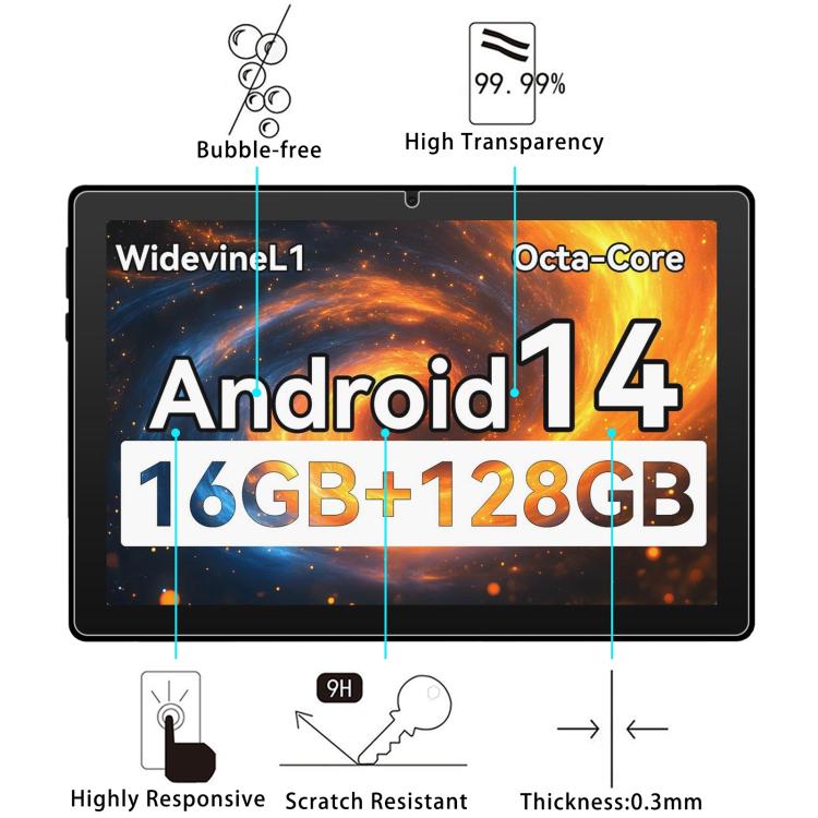 For HiGrace A7L 11 2pcs 9H 0.3mm Explosion-proof Tempered Glass Film