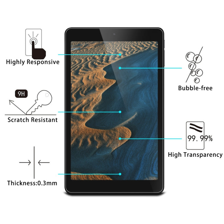 For itel Vista Tab 10 mini 8.0 9H 0.3mm Explosion-proof Tempered Glass Film